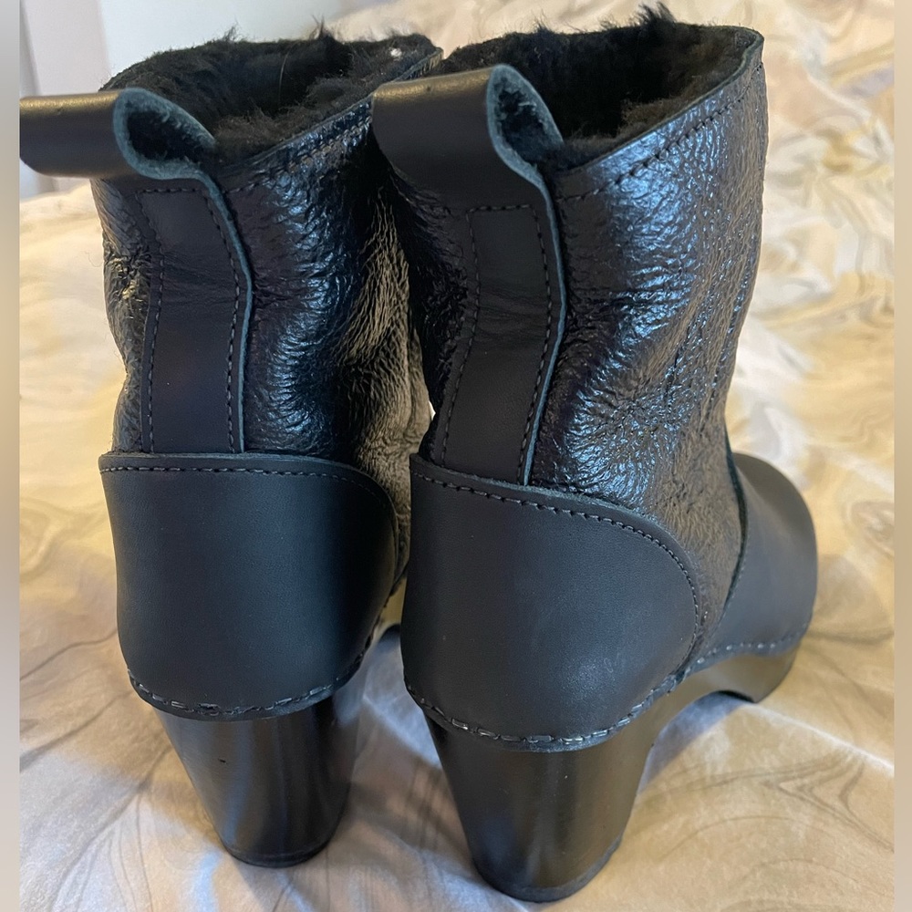 No.6 5" Pull On Shearling Clog Boot Size 38 - image 3